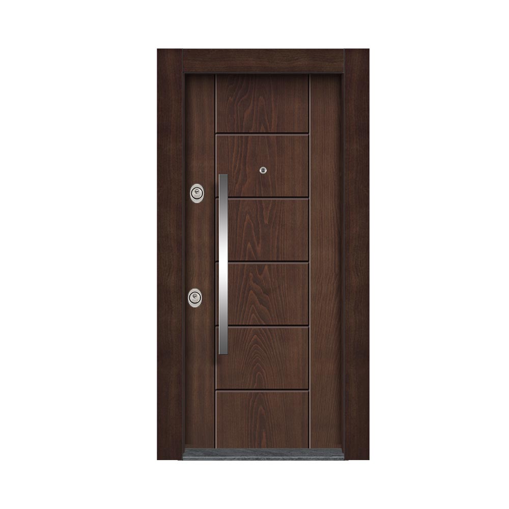 Turkish Security Door Wooden Finish  - B18001 | Exterior Door