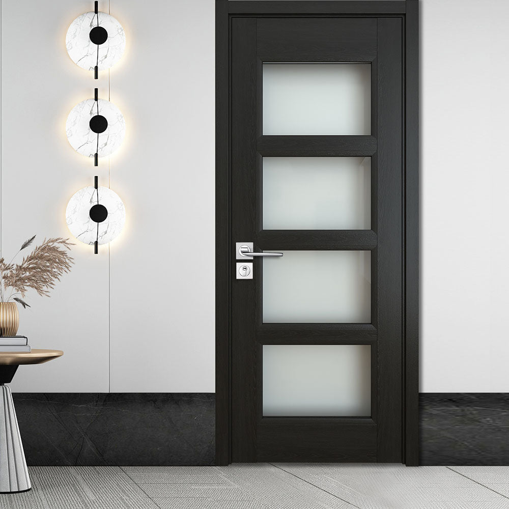 Internal Semi Wood Door laminated DR03R-110 - Unique Japanese Polypropylene Design