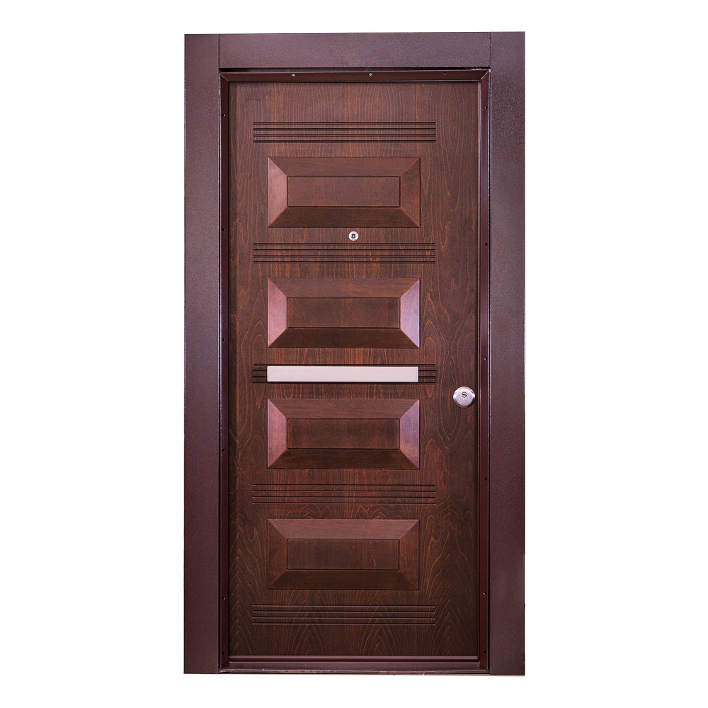 Luxury Embossed Steel Wooden Security Door - Pic 7