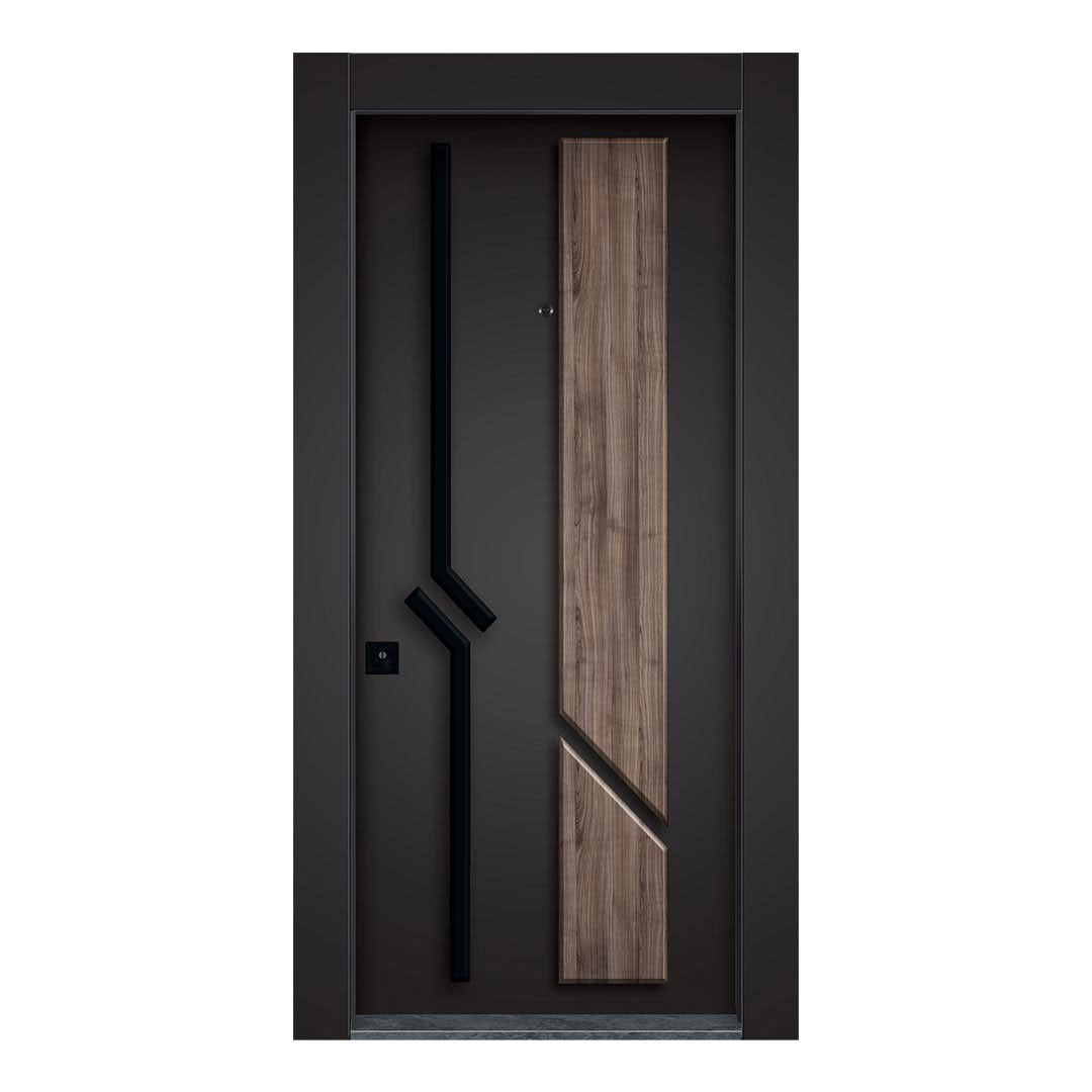 Turkish Security Door  Black - FLX- 14 | Exterior Door